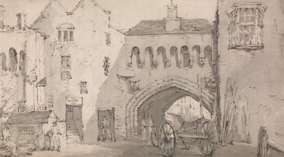 Southampton, the Watergate and Globe Inn by Thomas Rowlandson